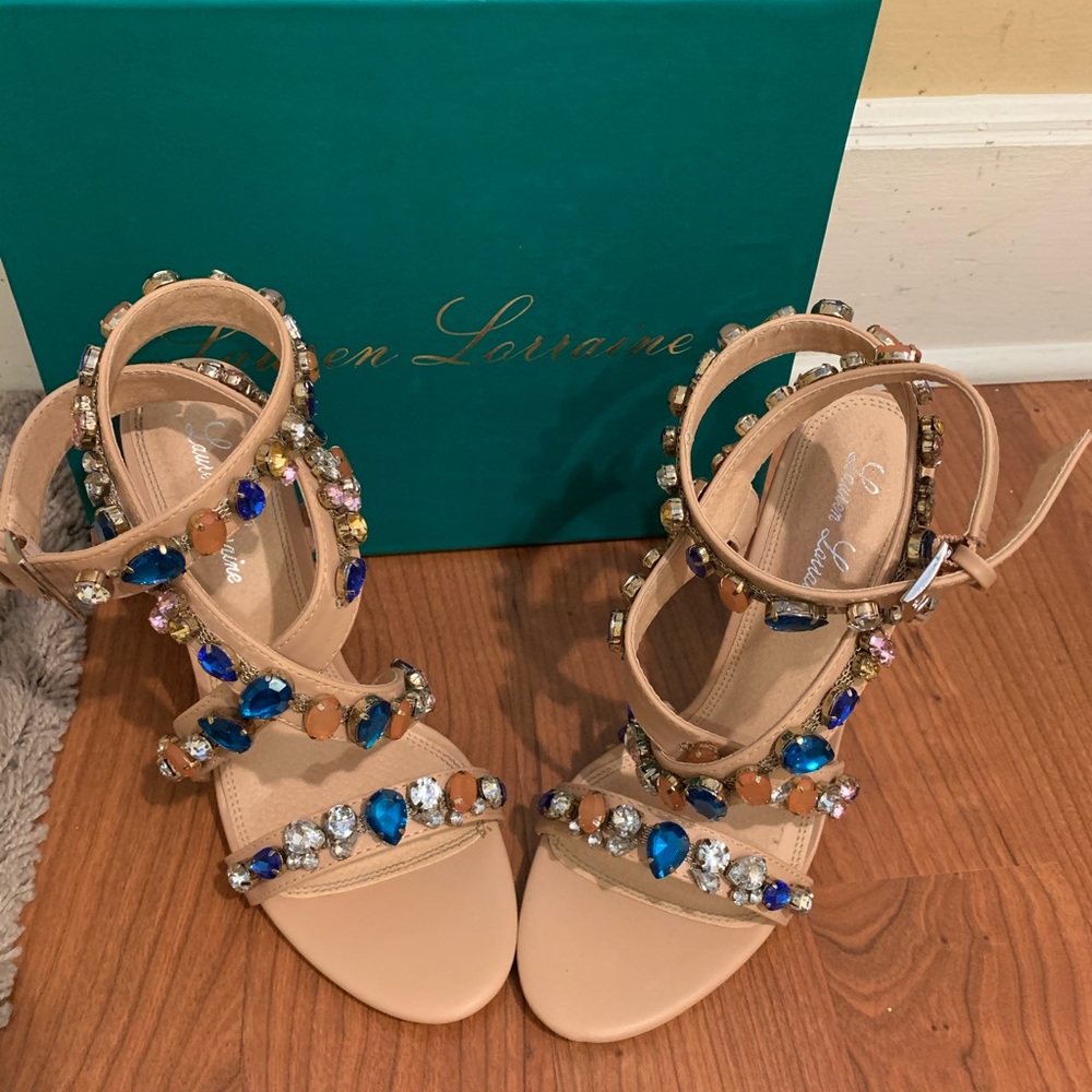 Multi colored Rhinestone shoes - Picture 2 of 7